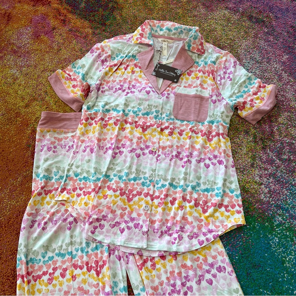 Matilda Jane Valentine 2023 NWT in Bag Hearts Women’s Pajamas